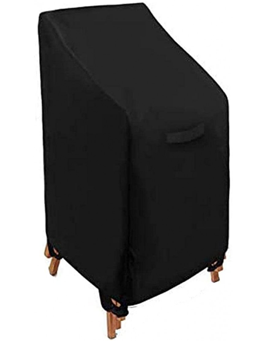 SDFR Housse imperméable pour chaise de patio – Tissu Oxford 210D pour meubles de terrasse et d'extérieur – Housses de chaises empilables pour une protection contre les intempéries - B1D33WLBQ