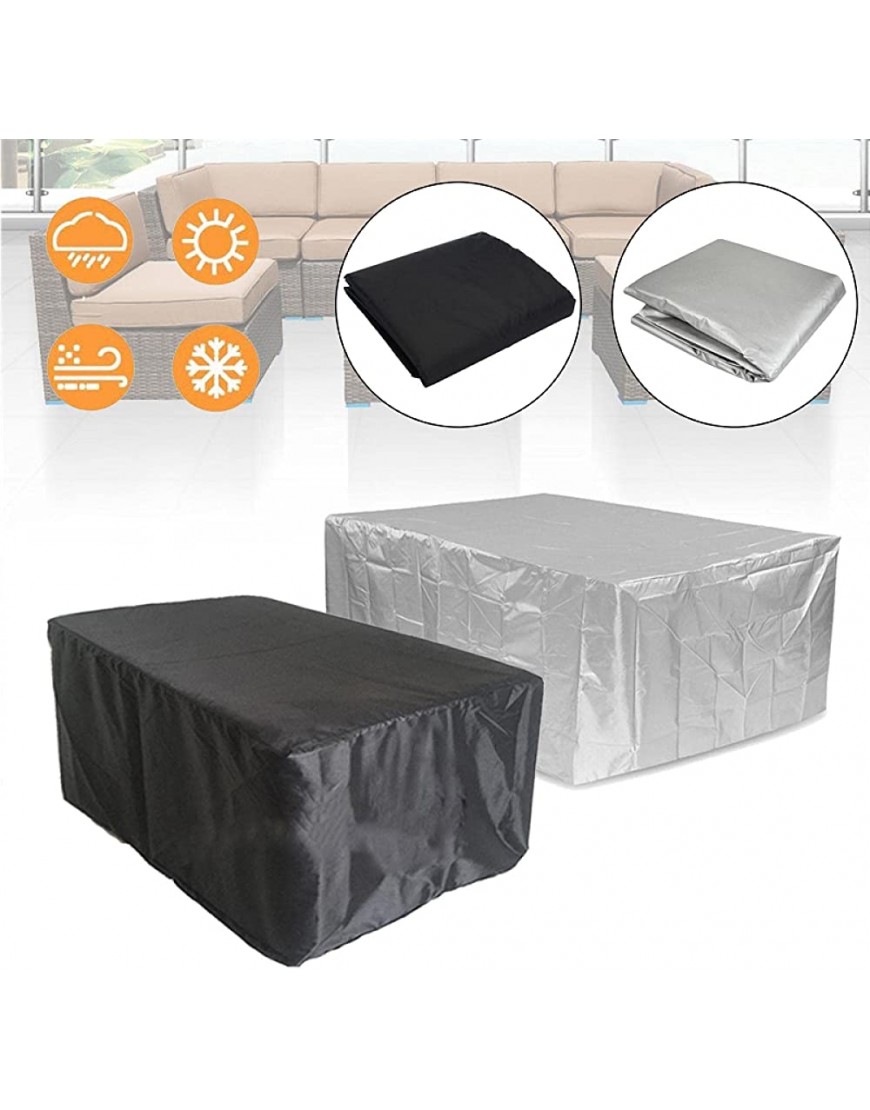 Grande Housse de canapé d'extérieur imperméable Coupe-Vent Anti-UV Anti-déchirure en Tissu Oxford 420D 100 x 100 x 75 cm Argent - B744VLDGU