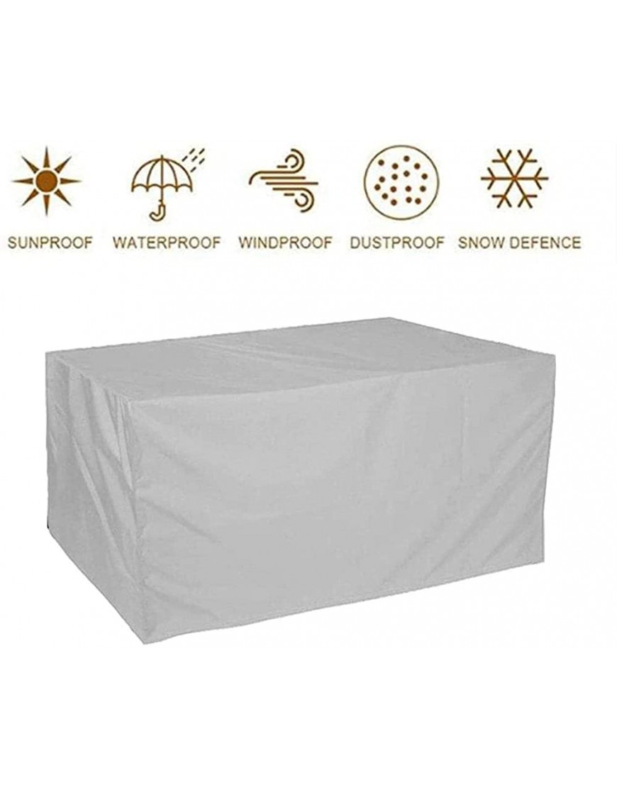 Grande Housse de canapé d'extérieur imperméable Coupe-Vent Anti-UV Anti-déchirure en Tissu Oxford 420D 100 x 100 x 75 cm Argent - B744VLDGU