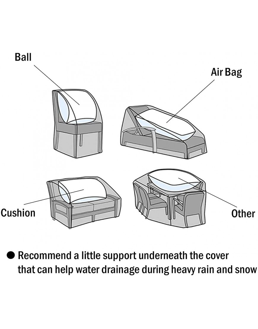 Housse de canapé de terrasse robuste étanche résistante aux UV anti-décoloration pour banc d'extérieur 3 places gris 208,3 x 99,1 x 91,4 cm - BE89VHJAC