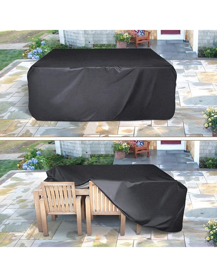 Housse de canapé de terrasse très résistante imperméable Coupe-Vent Anti-UV Tissu Oxford résistant aux déchirures Grande Housse de terrasse 120 x 120 x 100 cm Noir - B5578OAGV