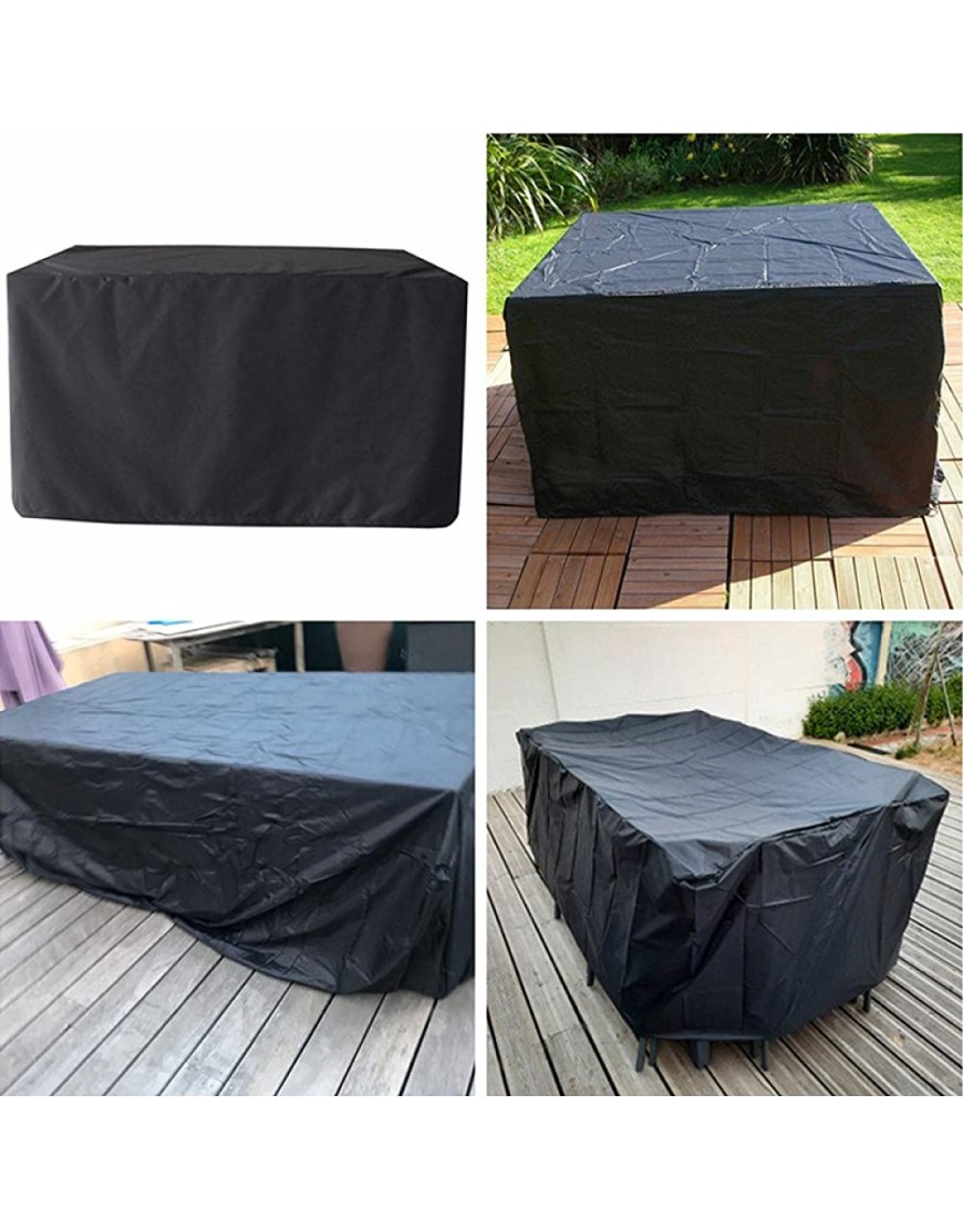 Housse de canapé d'extérieur imperméable Anti-UV très résistante 420D Oxford Tissu rotin Housse de Meubles pour Ensemble de Cubes terrasse 130x100x75cm Noir - B8N53HNWD