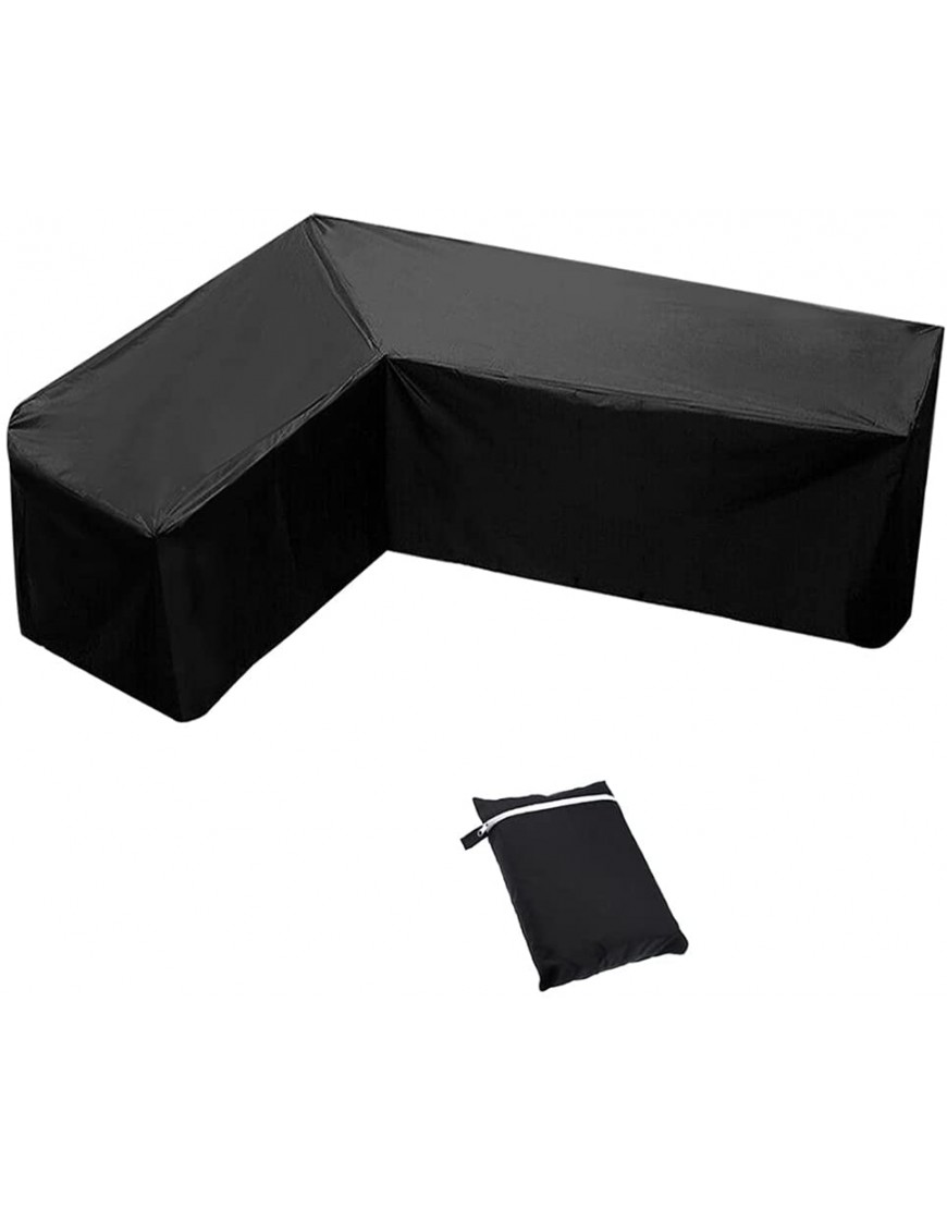 Housse de canapé en forme de L 420D imperméable pour meubles de jardin avec sac de rangement pour déplacer 215 x 215 x 87 cm - B2V7ARQEX