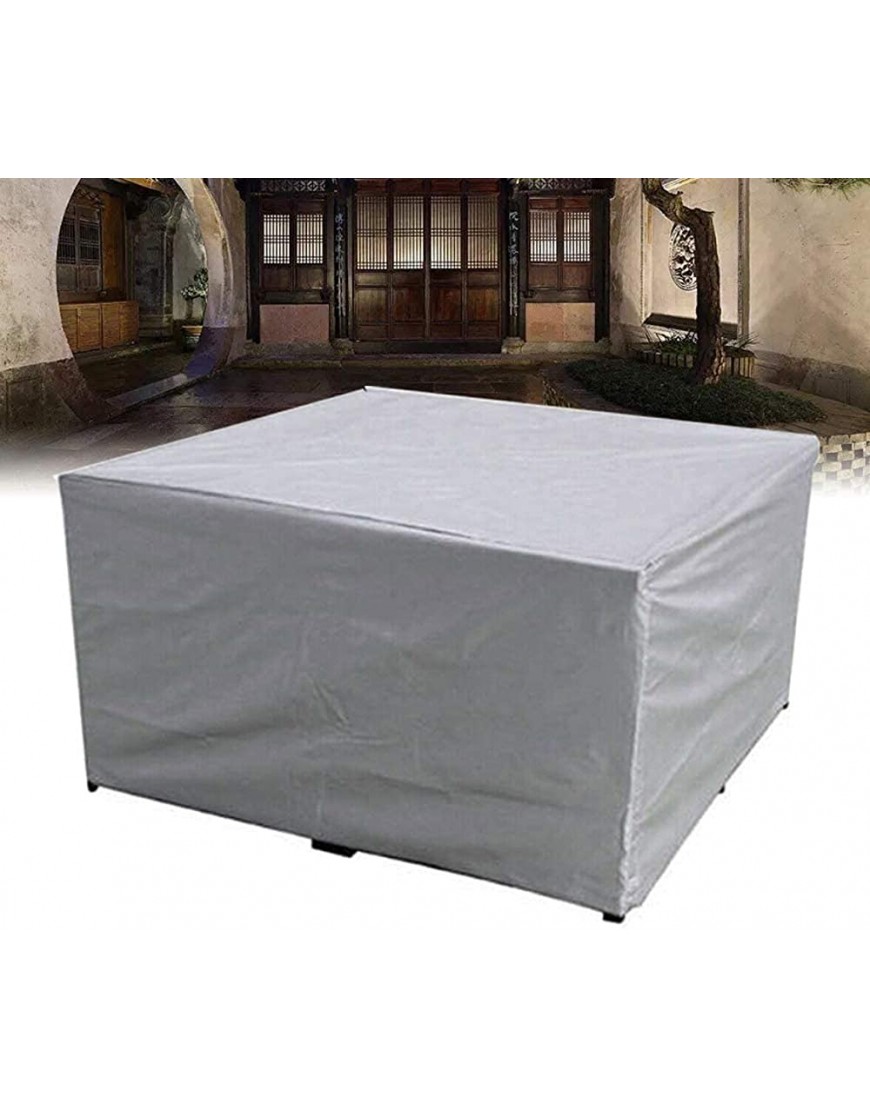 Housse de terrasse pour canapé Causeuse imperméable Coupe-Vent Anti-UV Anti-déchirure en Tissu Oxford 420D 120x120x85cm Argent - B4323UCVU