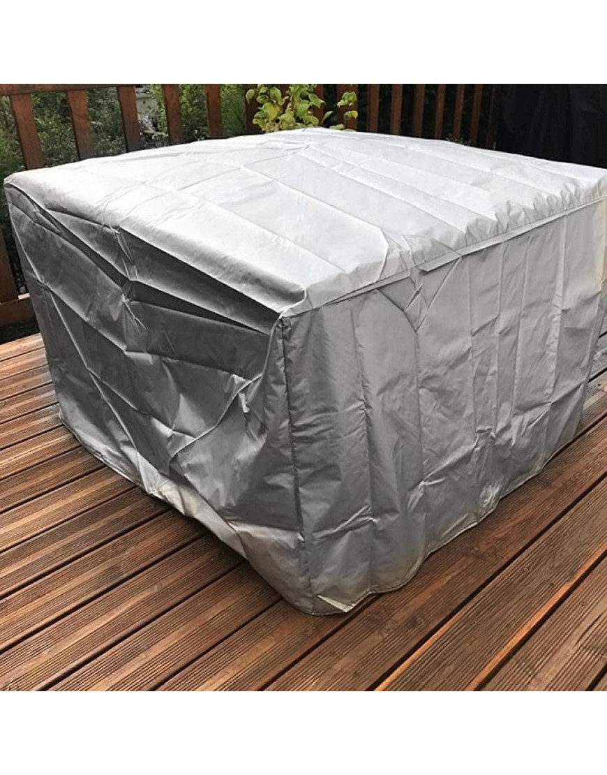 Housse de terrasse pour canapé Causeuse imperméable et résistante Grand Tissu Oxford 420D Protection UV pour Barbecue 80 x 80 x 85 cm Argent - B6JHHYBVV