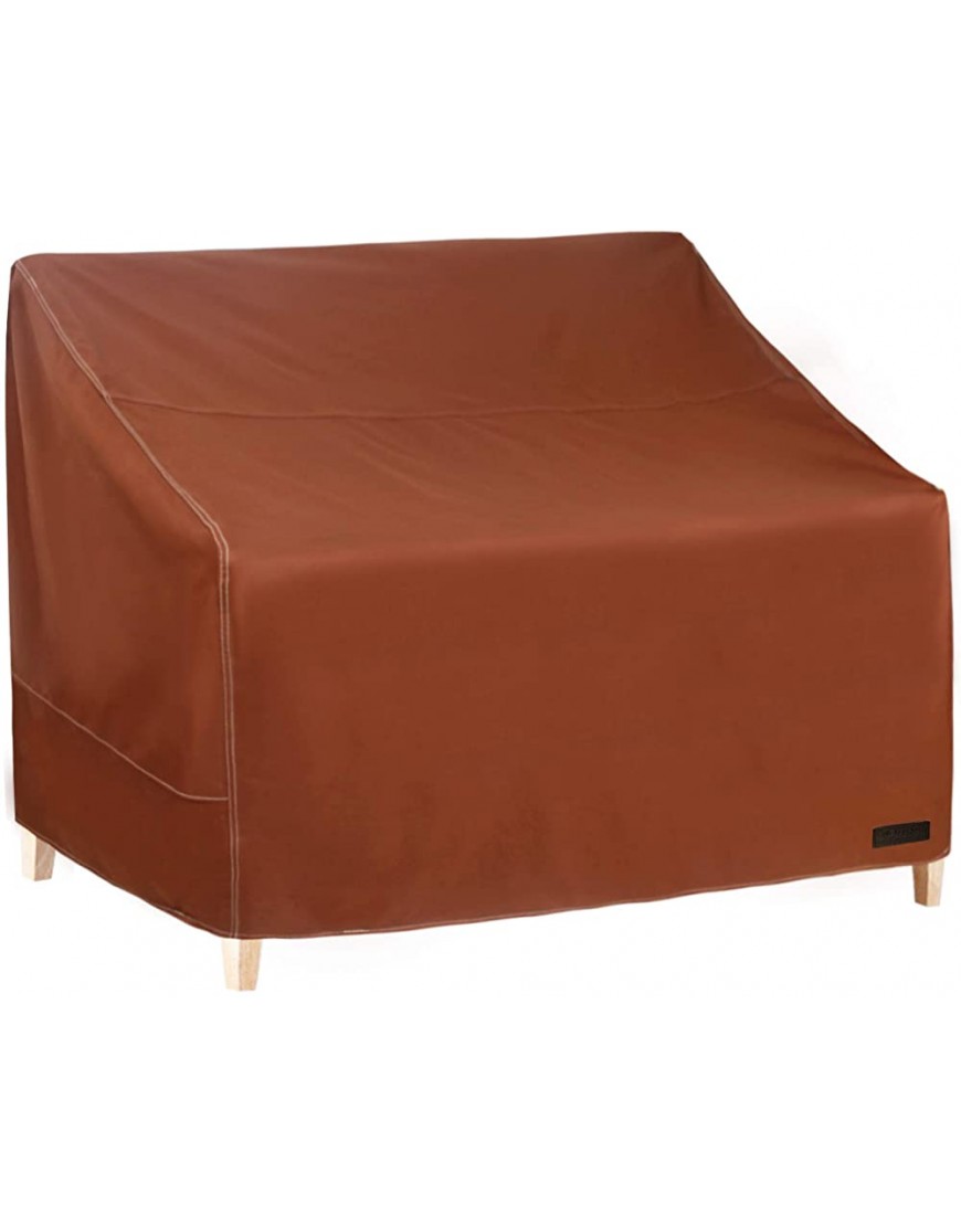 NettyPro Housse de canapé 2 places 600D robuste imperméable pour mobilier de terrasse 147,3 x 94 x 89,9 cm marron - B1WA1MMKD