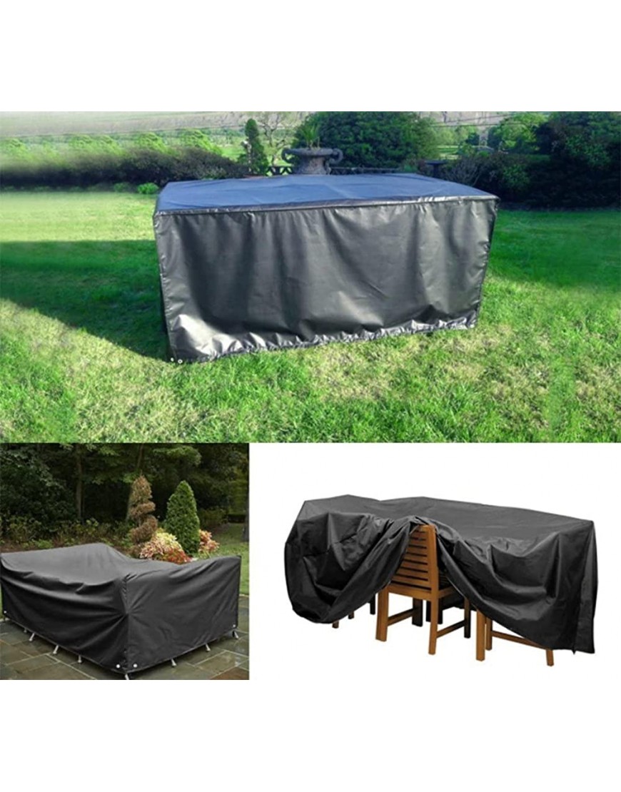 Housse de canapé terrasse Housse de Banc de Jardin Anti-UV résistant à la déchirure 420D Oxford Tissu rotin Housse de Protection 320x200x100cm Noir - BEQ54CYTF