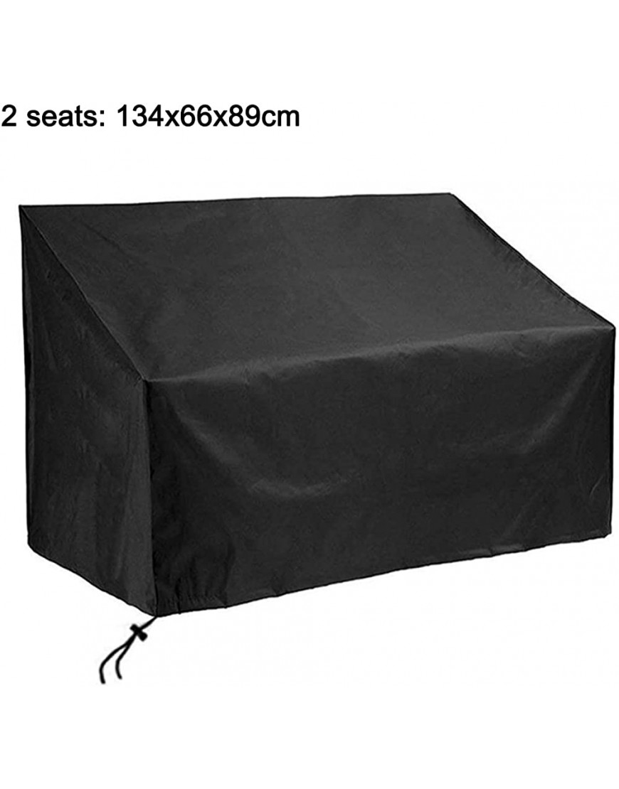 YQYAZL Housse de meubles de terrasse 2 places en tissu Oxford imperméable pour banc de jardin 134 x 66 x 89 cm - BD4WKYFVX