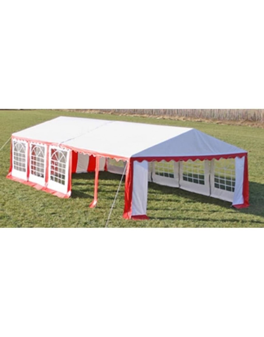Zora Walter Toit de Rechange pour Tente de Toit Rouge et Blanc 10 x 5 m Tente de fête d'extérieur avec 1 bâche de Toit 10 Panneaux latéraux - BN4A5KJSC