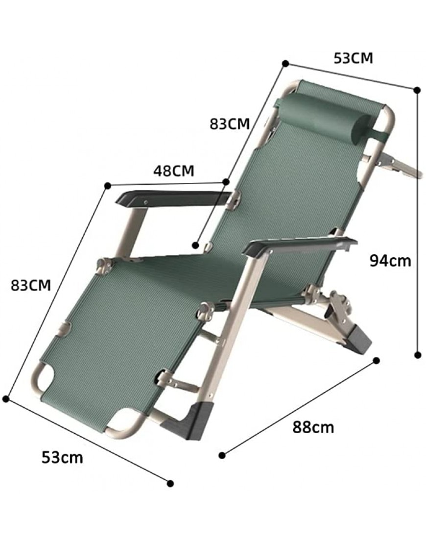 Bains de soleil Chaise de canapé de balcon de loisirs de loisirs portatif simple chaise pliante portable en acier au carbone épaissié chaises longues pliantes Chaises de terrasse réglable Pliage inc - B2EE7PBHX