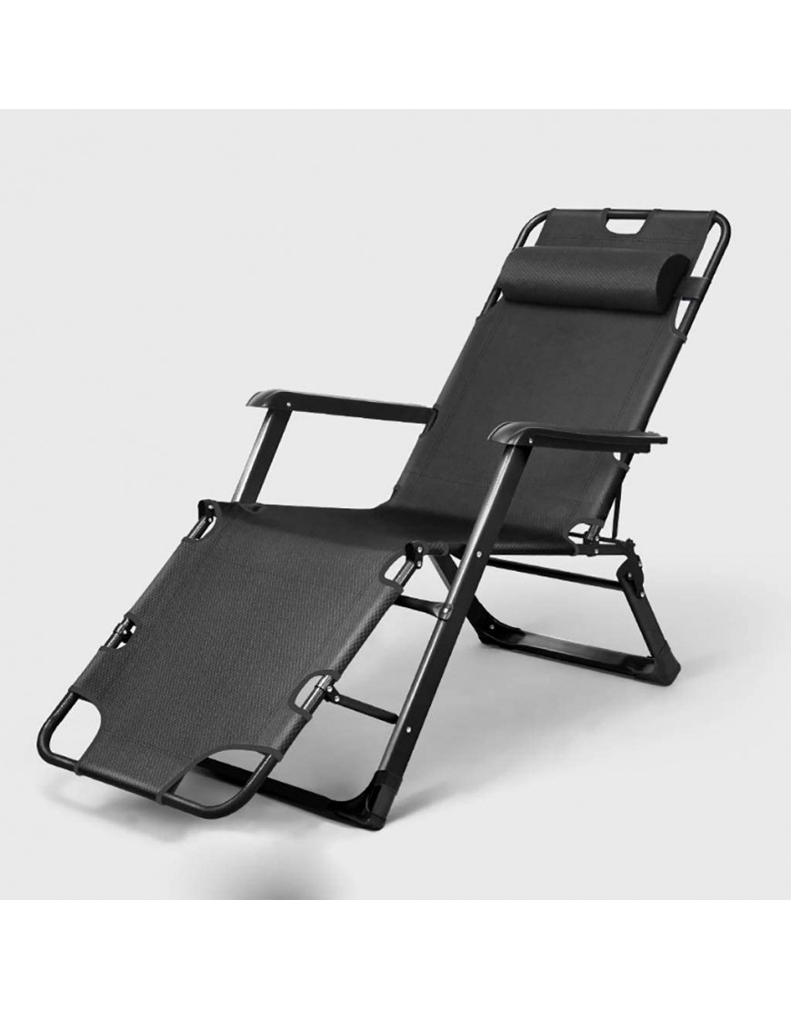 Bains de soleil Chaises longues et chaises de bureau chaises de lit simple pliante chaise en tissu moderne Fonction de sommeil Cadre avec oreiller cadre en métal en fer forgé chaise pliante jardin - BV8H3RCGD