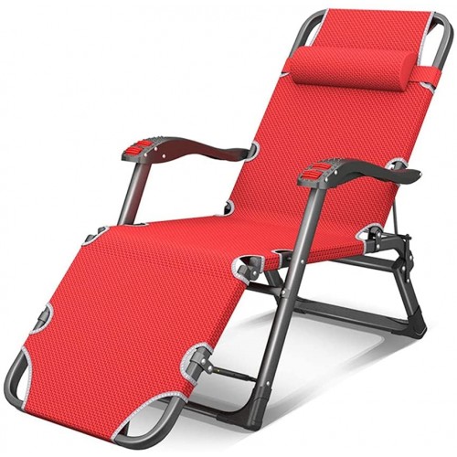 YWZDY Bains de Soleil Chaise Pliante à la Maison Chaise Portable pour Les étudiants en dortoir Chaise Pliante Mobile Chaise de Plage inclinable Color : Red - BNK2VYAEI