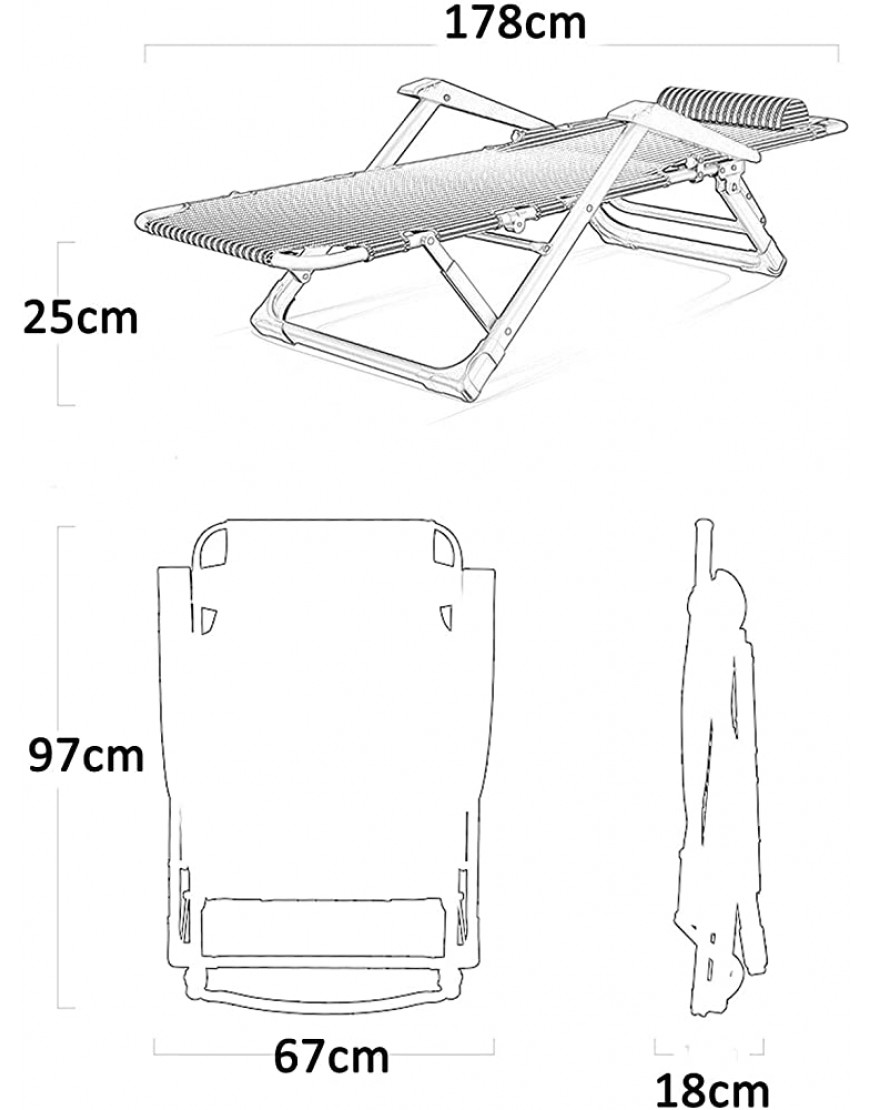 YWZDY Bains de Soleil Chaise Simple Chaise de Plage inclinable inclinable Pliante en Acier de Carbone Portable Unique Chaise Pliante de Pont extérieure Robuste Color : Green - BNQWEBSRS