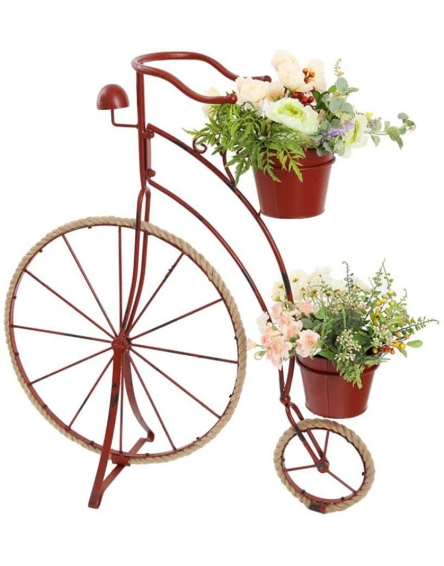 H.yina Pays rétro créatif en Forme de Bicyclette en Fer forgé Fleur Jardinage décoration de fenêtre à la Maison Ornements Couleur: rouge1 - BE88KTFUP
