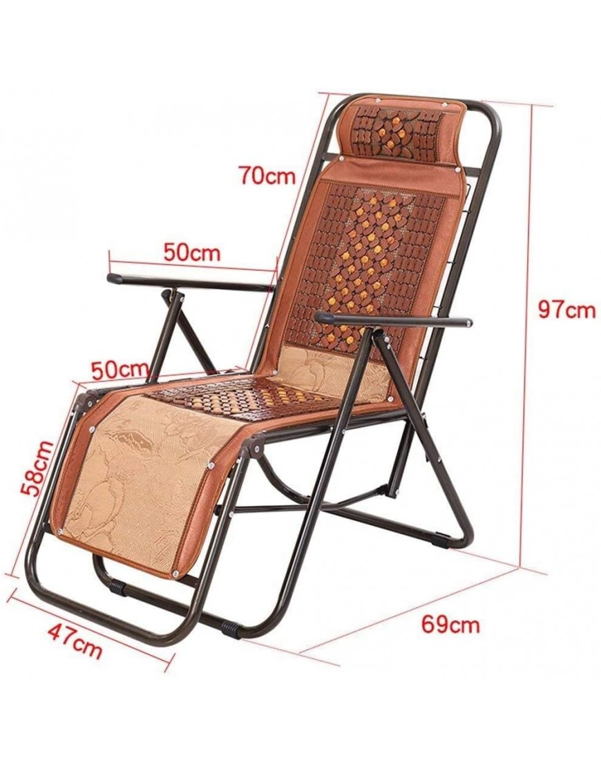 Hfyg Chaise Longue Chaises inclinables de Patio de Brown chaises de pelouse Se Pliant Le siège portatif extérieur de Voyage de gravité Nulle résistant des chaises Longues Color : A - BWED8UVIU