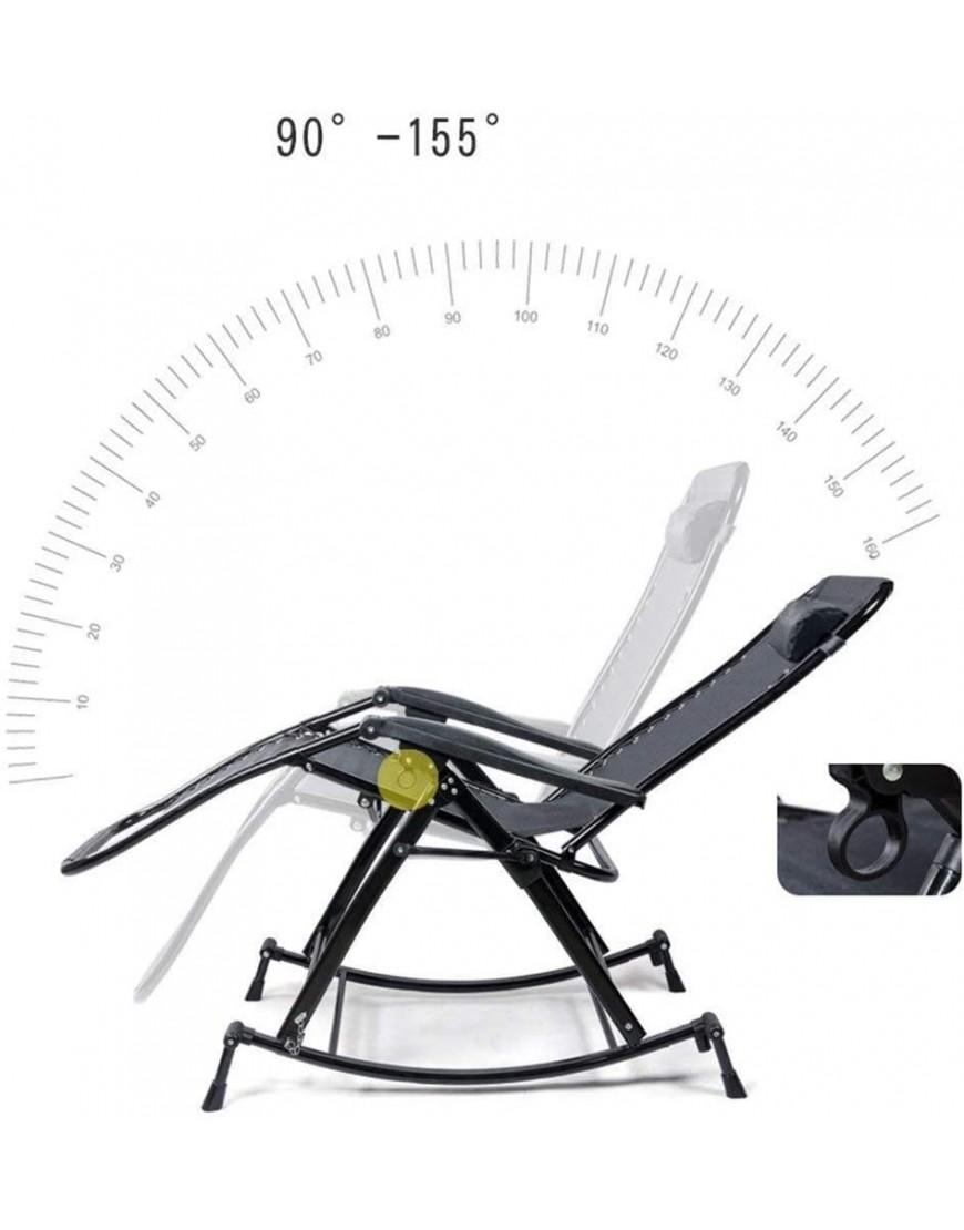 Hfyg Chaise Longue Fauteuil à Bascule Pliant Chaise Longue extérieure Zero Gravity Portable for Chaise Longue de Camping des chaises Longues Color : A - B635MQTAY