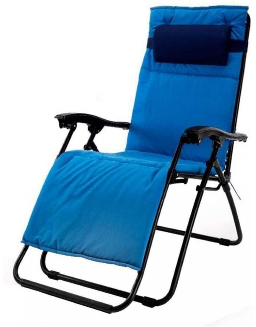 Hfyg Chaise Longue Fauteuil de Jardin inclinable et Pliant à gravité zéro Chaises Longues de Jardin en Textile Bleu des chaises Longues Color : B - BH2VBFRHY
