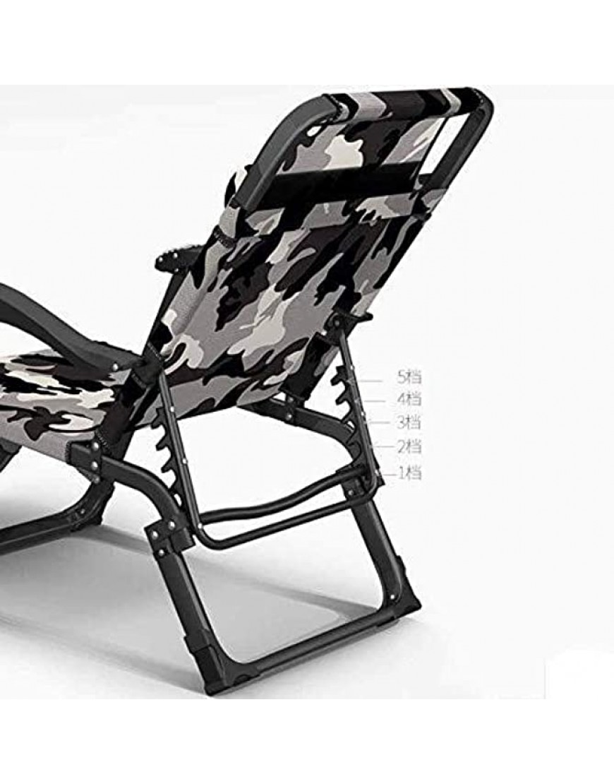 Hfyg Chaise Longue Zero Gravity Deck Chaises Chaise de Jardin Pliant inclinable Intérieur Extérieur Portable Portable Pause-déjeuner Chaise Longue réglable des chaises Longues - BMWN7SVJM