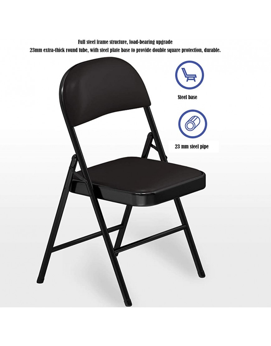 HJFGIRL Chaise Pliante de Bureau Minimaliste Moderne | Dossier de Rangement Facile de Tabouret de Bureau Pliable de Réception Confortable de Salon de Siège,Charge Maximale de 300 Kg,D - BNB5NZUXC