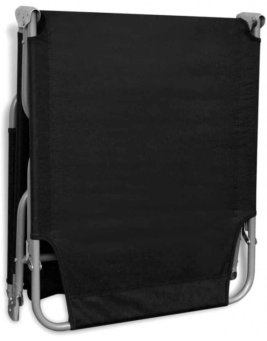 vidaXL Bain de soleil noir pliable avec dossier ajustable Chaise longue - BAV59TZFO