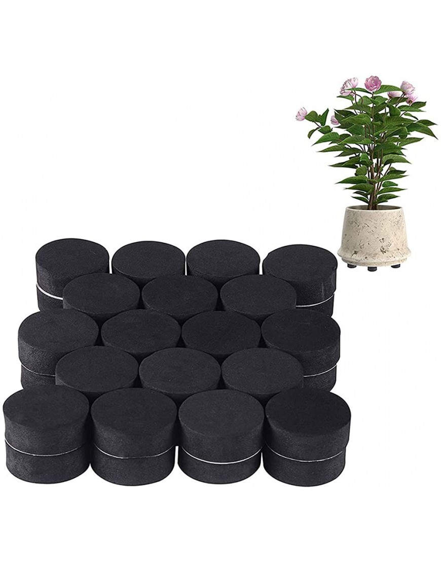 HYLOOD Lot de 48 pieds de pot de fleurs ronds invisibles en mousse pour intérieur ou terrasse ou balcon - BKEVKZPUJ