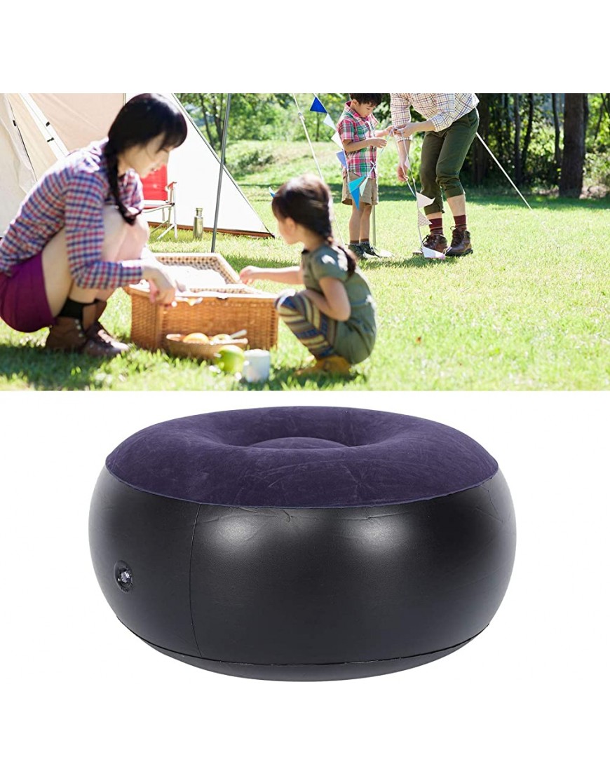Tabouret de repose-pieds de yoga ottoman gonflable matelas d'air à la maison gonflable intérieur extérieur en PVC portable pour patio jardin camping ou maison-paume - B712HIFYS