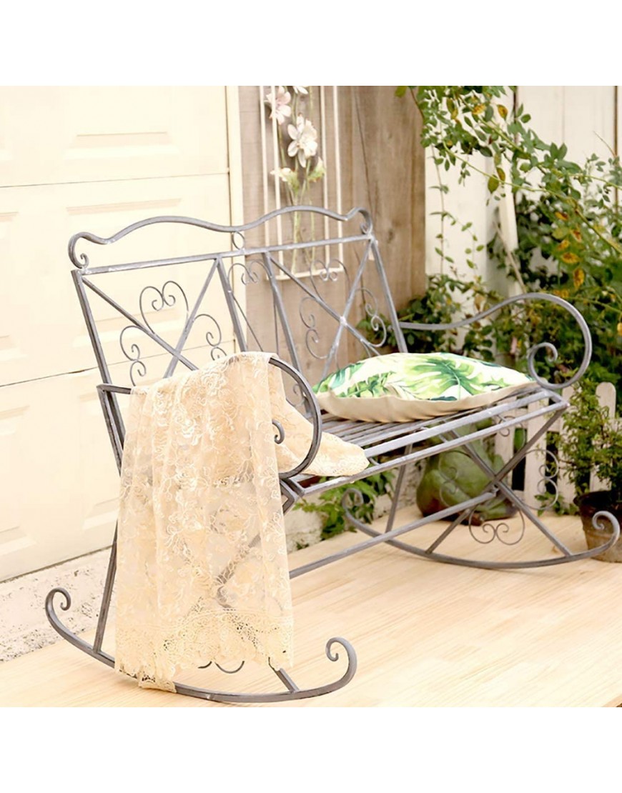 Fauteuil à bascule vintage en métal pour jardin cour balançoire de balcon Pour extérieur et intérieur - B12QDRIIT