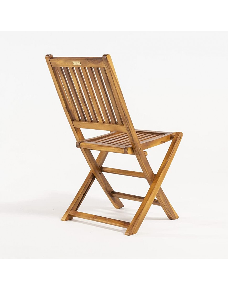 Edenjardi Pack 2 chaises de Jardin Pliantes en Teck | Bois de Teck de catégorie A | Taille : 51x55x90cm | Traitement de l'eau appliqué - BA8KNLZJJ