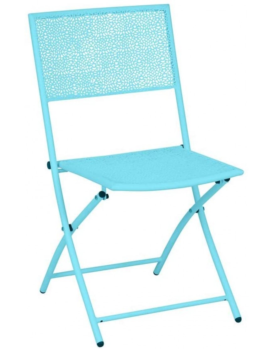 greemotion 126934 Chaise de jardin pliante Mykonos Bleu Turquoise Lot de 2 - B6VNHRBEQ