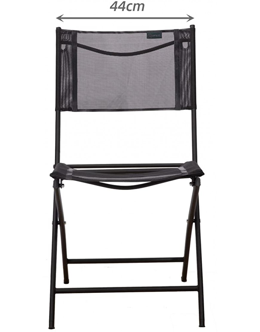 Homecall Chaise de jardin pliable Noir - BM9MDEELM