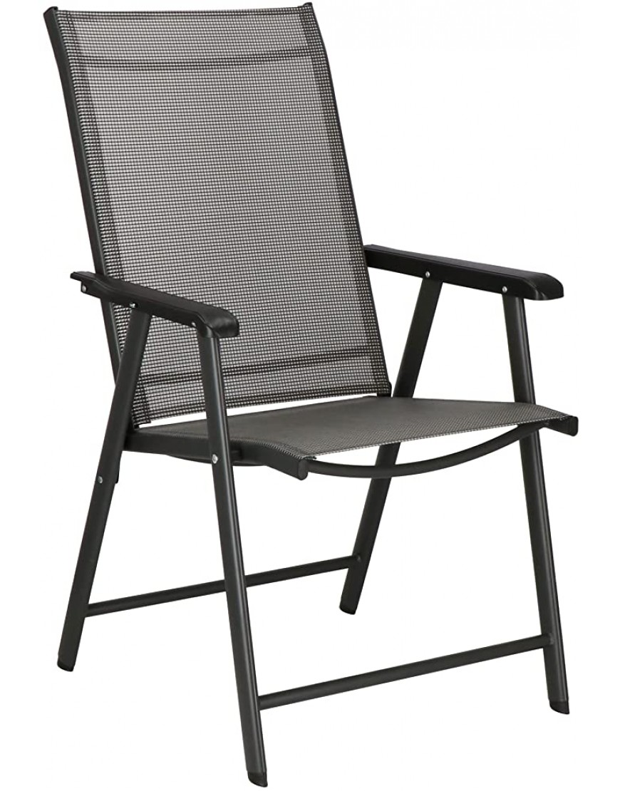 SPRINGOS Chaise de jardin pliante avec accoudoirs 57 x 96 cm pour balcon patio textilène - BMD5NWPVH