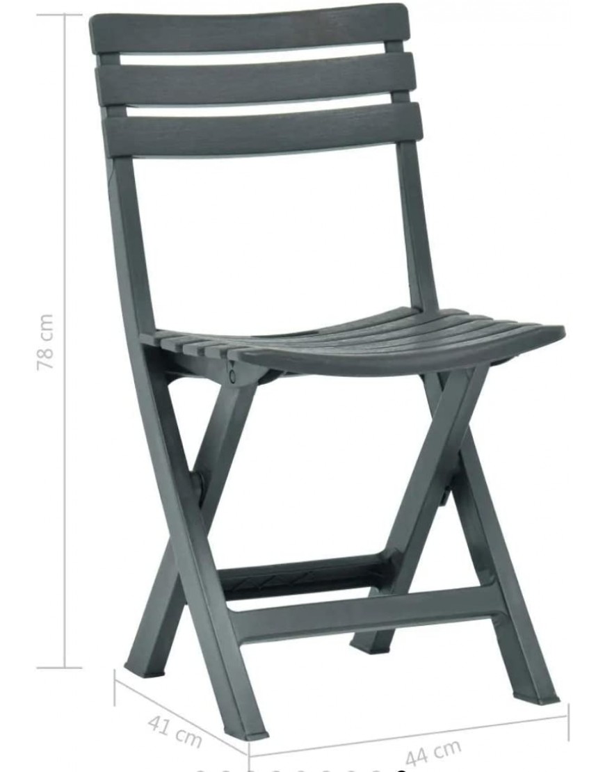 Tomaino Chaise pliante en plastique pour usage extérieur et intérieur Vert - BBHN7FFJC