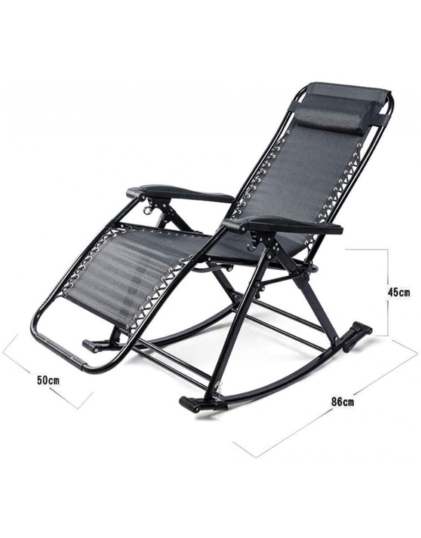 Chaise Longue de terrasse à Bascule Pliable zéro gravité avec Oreiller pour appuie-tête inclinable Robuste pour chaises Portables de terrasse de Jardin extérieur Support 250 kg - BA7D1AMZJ
