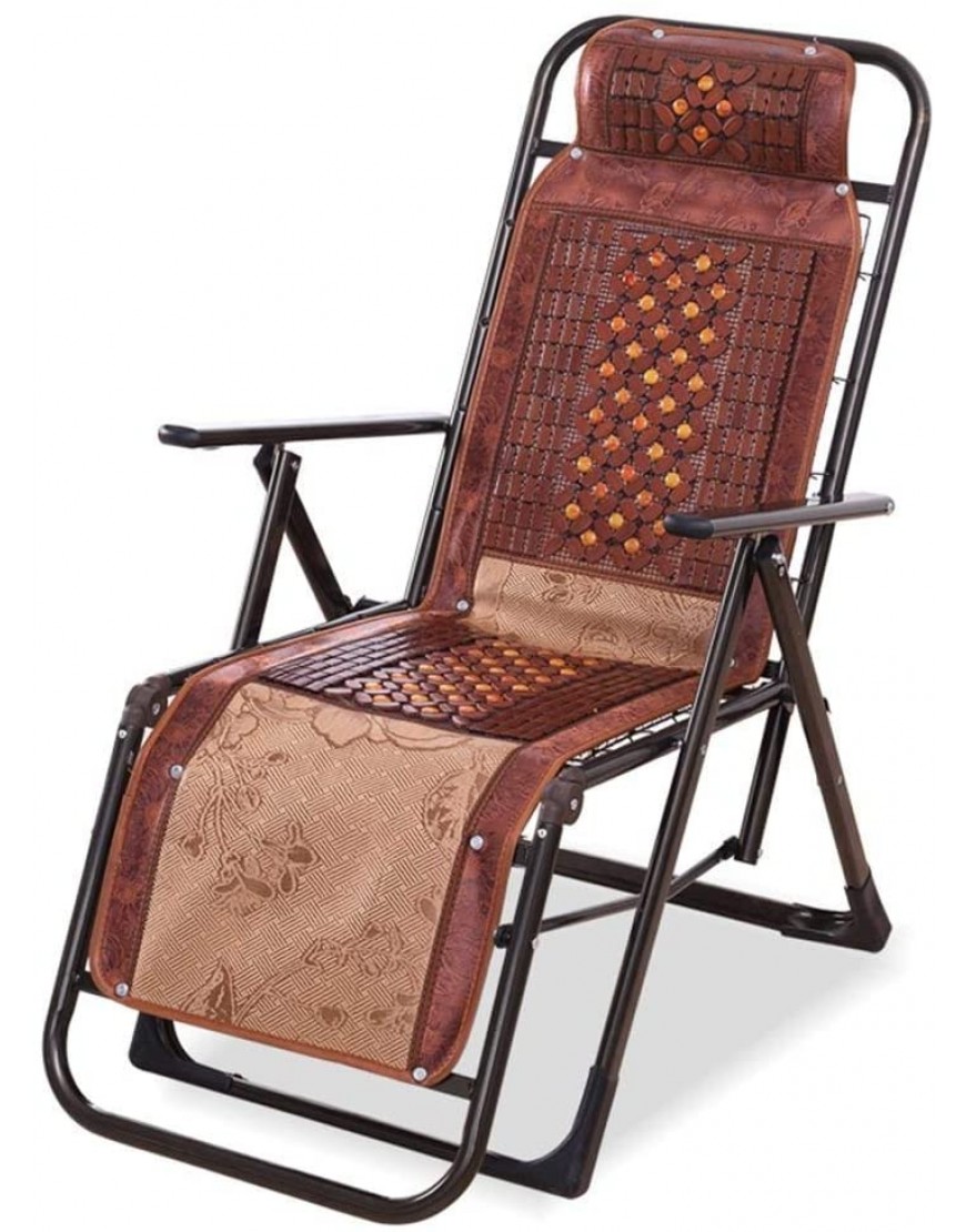 FTFTO Chaises de Jardin Pliantes et résistantes à zéro gravité siège Portable d'extérieur Chaise Longue inclinable Bambou Marron 200 kg 1 - BK1N5PMMJ