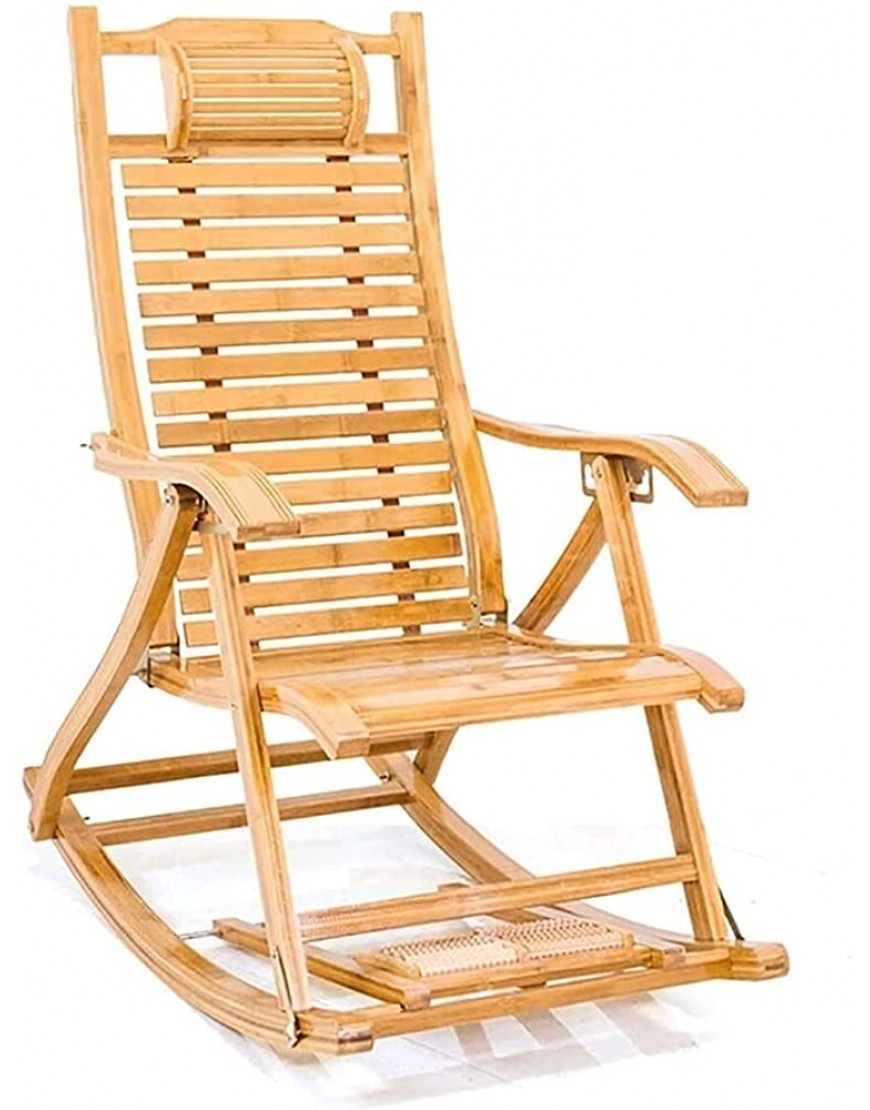 WECDS Chaise à Bascule mobilier de Jardin en Bambou pour Salon d'intérieur en Bambou idéal pour Chaise Longue d'extérieur ou d'intérieur Couleur : Marron - B4EQKVLFF