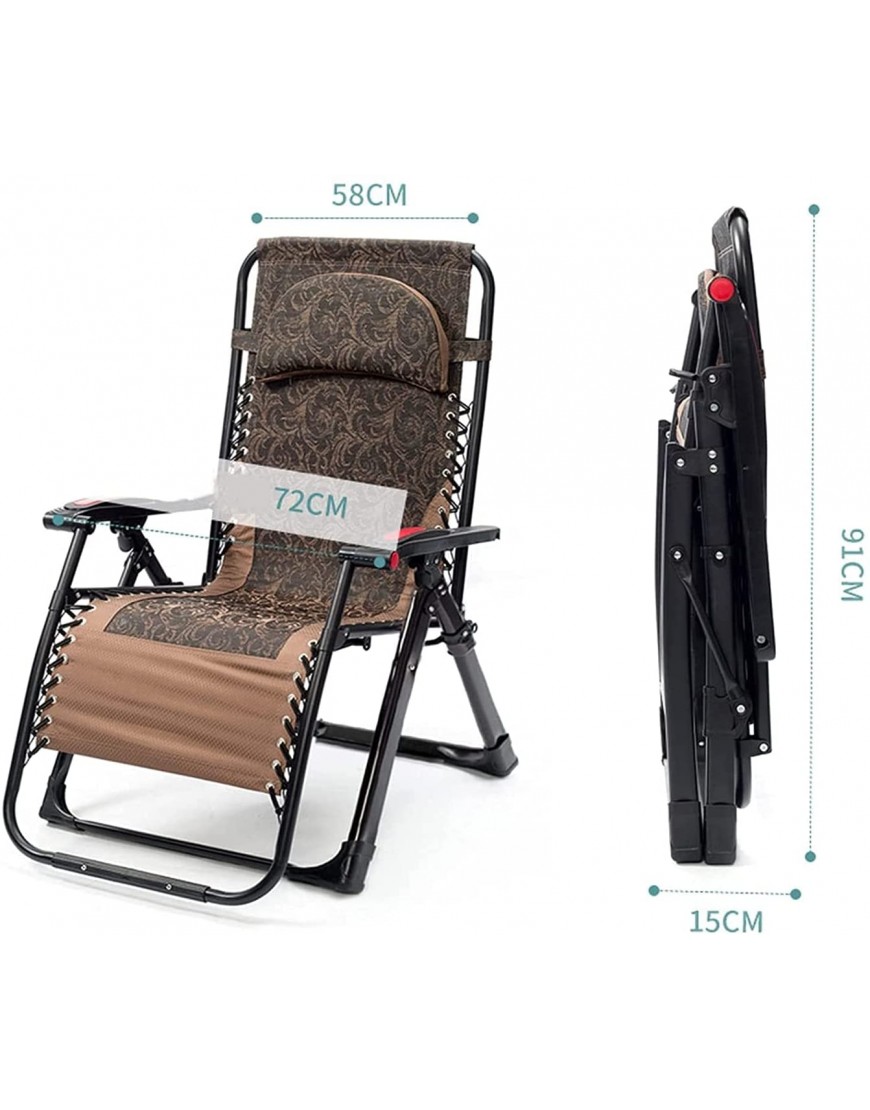 Xxffd Chaise inclinable à gravier zéro légère et durable et durable chaise de patio de siège rembourré avec appuie-tête pour camping en plein air randonnée pédestre - BAH69JBFL