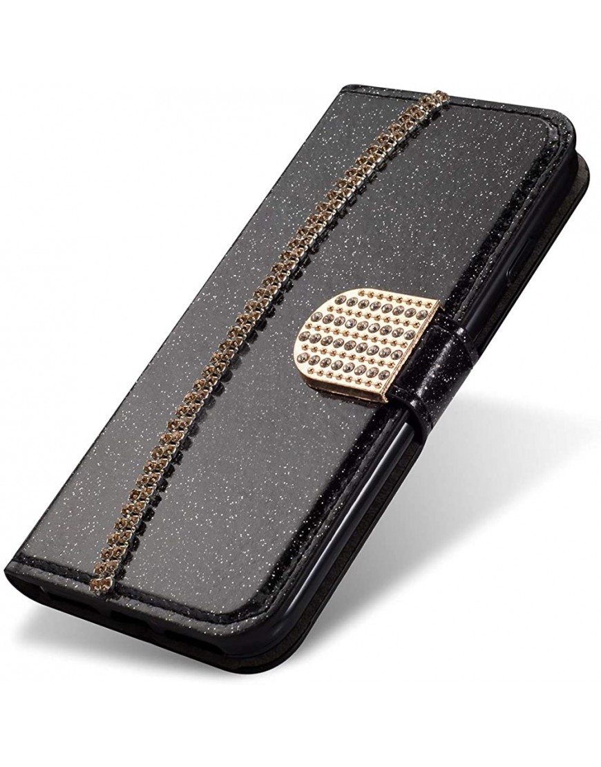 Amazing Diamond Bling Portefeuille à rabat Compatible Samsung S9 Plus Samsung S9 noir foncé - B6EDNWDVV