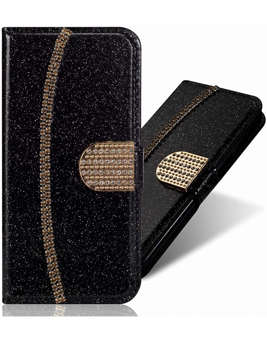 Amazing Diamond Bling Portefeuille à rabat Compatible Samsung S9 Plus Samsung S9 noir foncé - B6EDNWDVV