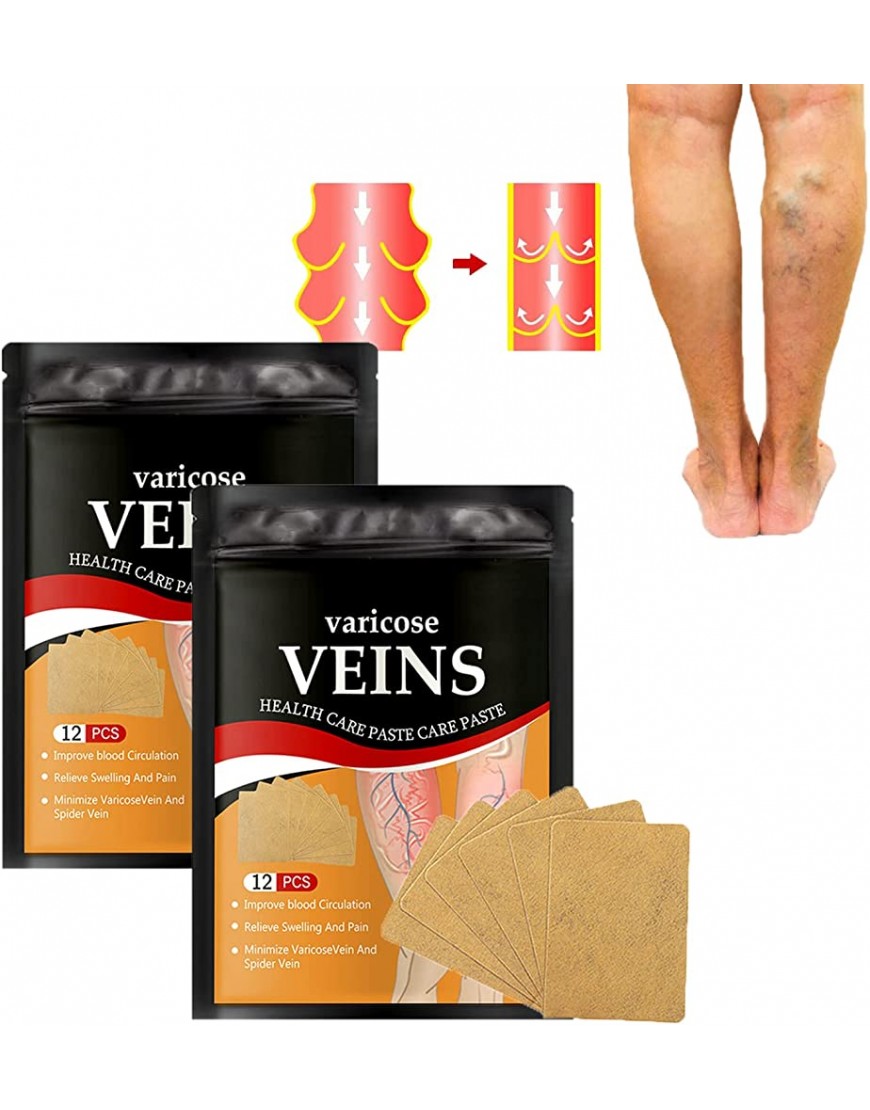MOTZQI Varicose Veins Patch VeinHealth Varicose Veins Treatment Patch Varicose Vein Patches Varicose Veins Treatment for Legs 24pcs - B33BVCBKZ