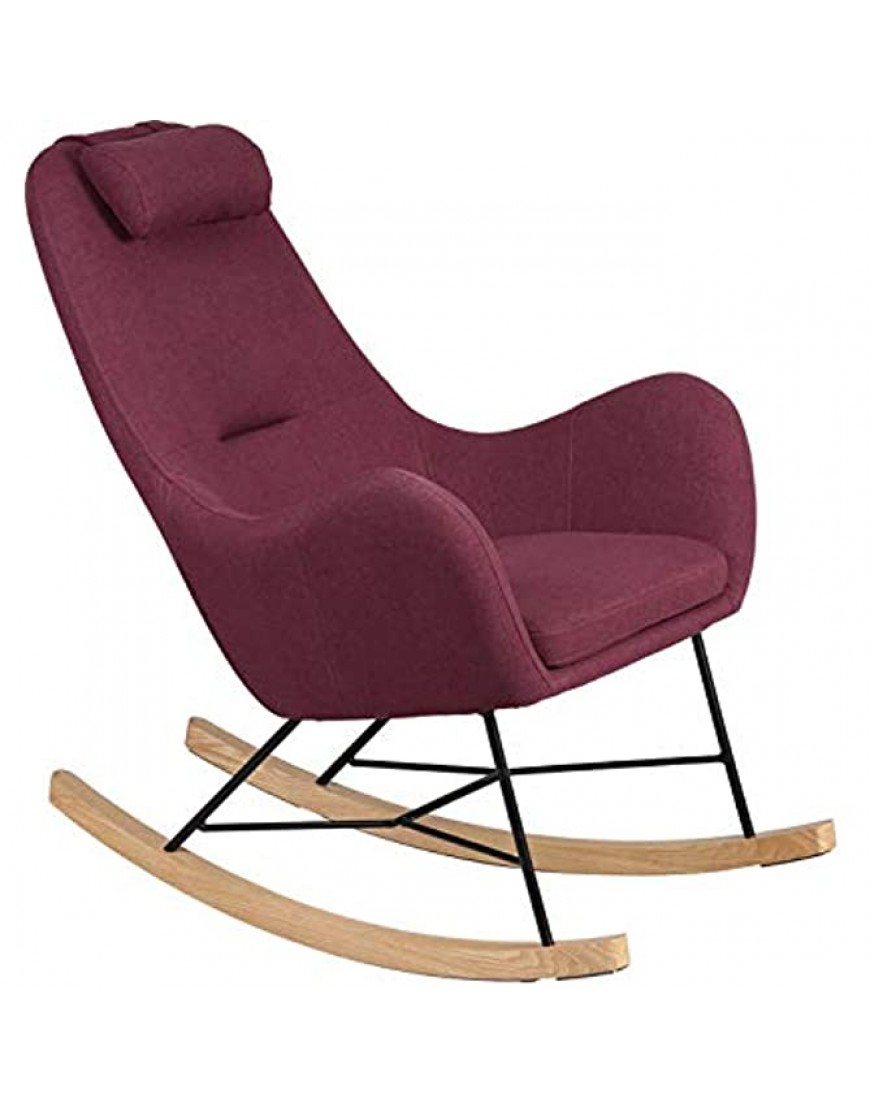 Destock Meubles Rocking-Chair Design Acier tapissé Tissu Prune - B56W5OXKE