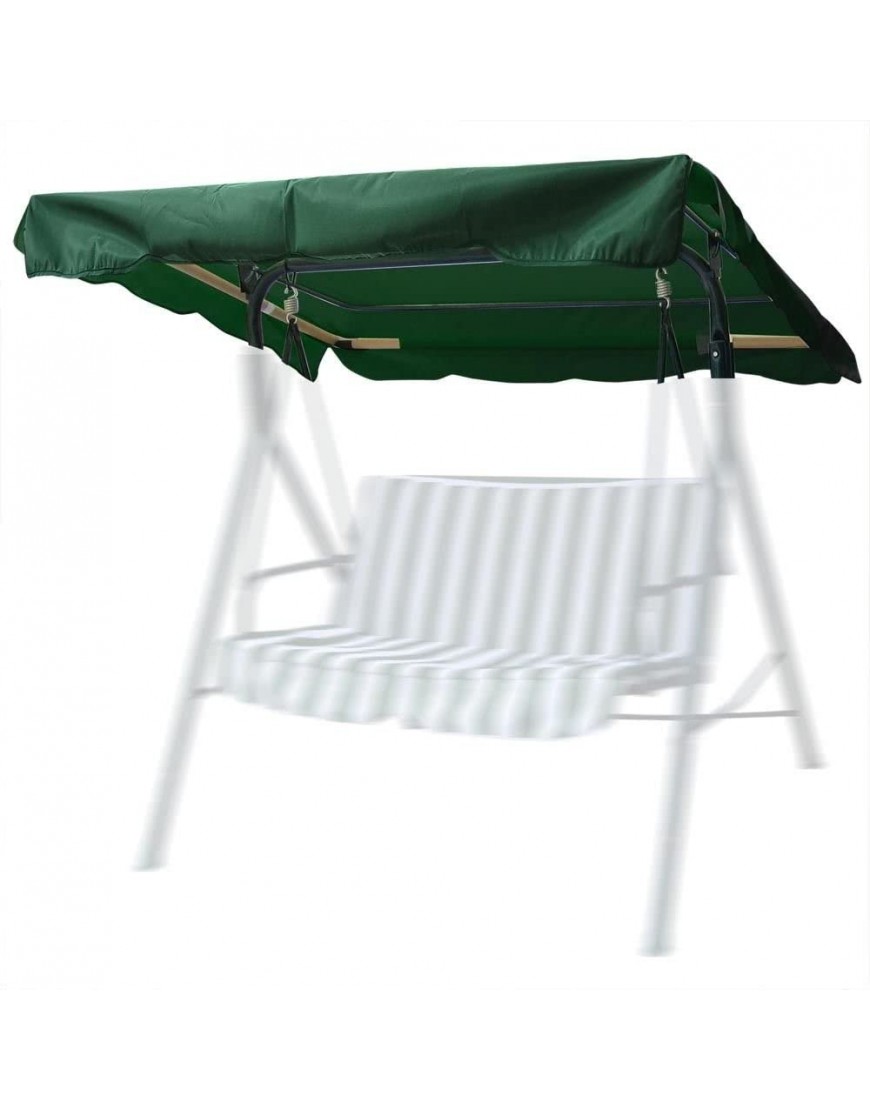 Flexzion Swing Canopy Coque Dessus en Polyester – Deluxe de Remplacement UV Bloc Pare-Soleil Décor étanche pour extérieur Jardin Patio Yard Parc Porche de Meubles 66 L x 45 W Green - BN5KHIAWV