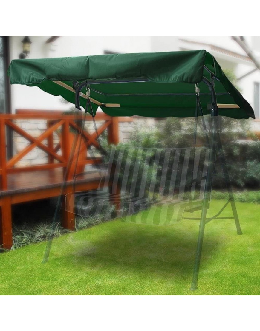Flexzion Swing Canopy Coque Dessus en Polyester – Deluxe de Remplacement UV Bloc Pare-Soleil Décor étanche pour extérieur Jardin Patio Yard Parc Porche de Meubles 66" L x 45" W Green - BN5KHIAWV