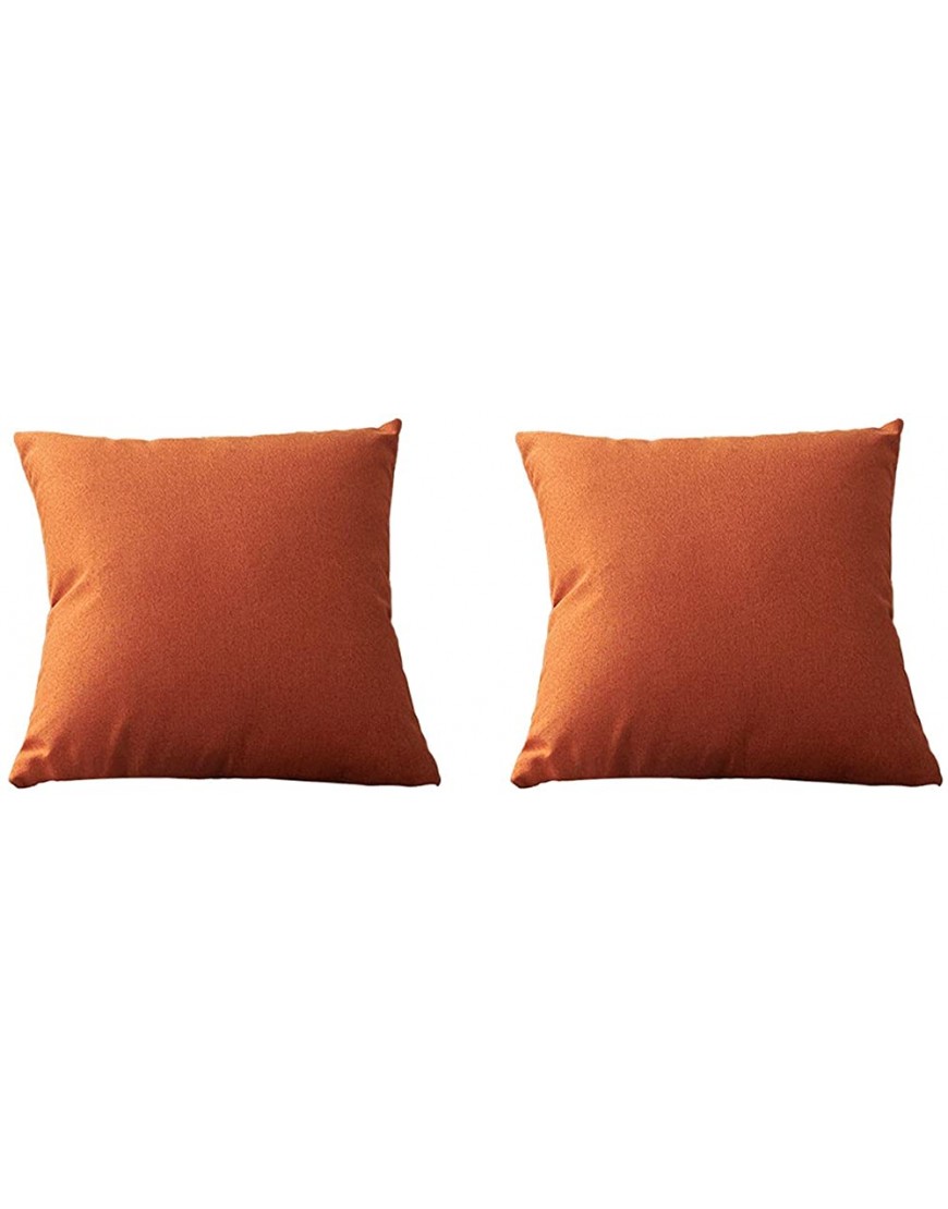 AUTUUCKEE Lot de 2 housses de coussin imperméables et décoratives pour meubles de jardin 48,3 x 48,3 cm orange - B9Q4MLQQB