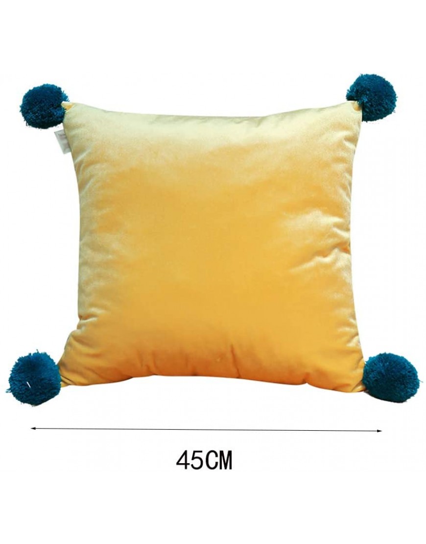 Oreillers de décoration fermeture à glissière invisible en coton de coton carré de couleur unie lavable facile à nettoyer taille du Coussins: 45 * 45CM Color : #4 Size : 45 * 45CM - B8993GYZP