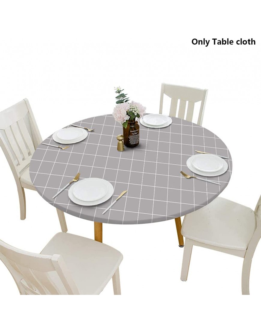 Faderr Nappe de table ronde en polyester imperméable avec bande élastique - BNBKVIVOA